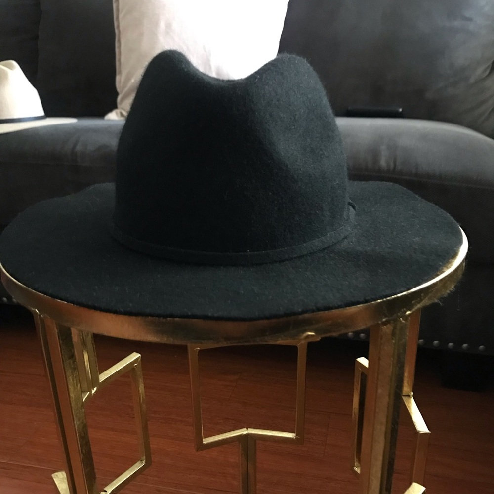 J.crew classic wool fedora in black
